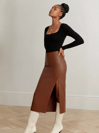 LONG SLEEVE BODYSUIT | Black